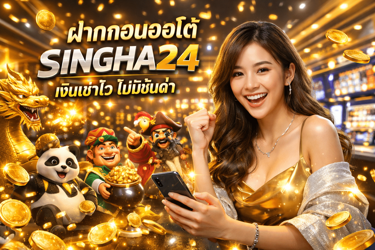 ฝากถอนออโต้ SINGHA24 เงินเข้าไว ไม่มีขั้นต่ำ